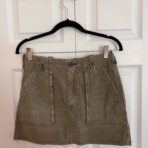 Free People Khaki Mini Skirt